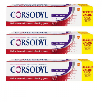 Corsodyl Ultra Clean Toothpaste 100ml (x3 Boxes)