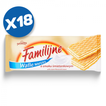 Jutrzenka Familijne Cream Wafer Biscuit Snack Bar - 18 x 180g