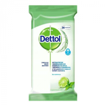 Dettol Antibcaterial Cleansing Surface Wipes Lime & Mint 36 Pack