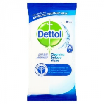 Dettol Multi Surface Antibacterial Cleansing Surface Wipe 36 Pack
