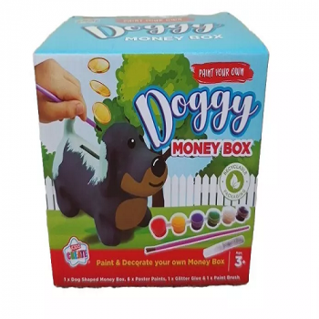 Kids Create Paint Your Own Doggy Money Box 3+