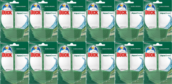 Duck 4in1 Aqua Green Coloured Toilet Rim Block (12x 40gs)