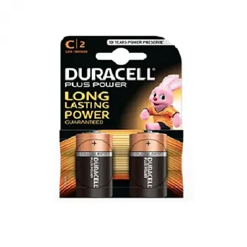 Duracell Plus Power C Batteries Twin Pack
