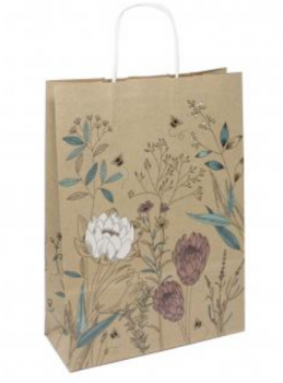 Eco Nature Bumble Bee & Flowers Gift Bag- Large Size