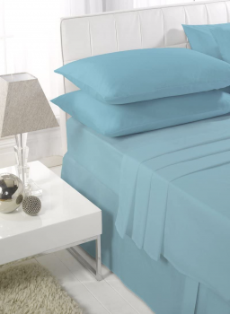 Elizabeth Jayne Easy Care Collection King Fitted Sheet Aqua