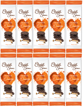 Elizabeth Shaw Dark Chocolate Crisp Biscuit - Orange 10 x 140g