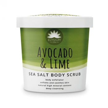 Elysium Spa Avocado & Lime Sea Salt Body Scrub 200g