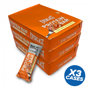 Everlast Protein Bar Salted Caramel Flavour 3 x (10x 63g Bars Full Case)