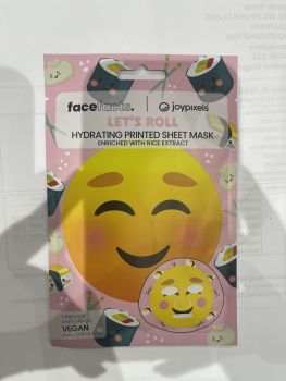 Facefacts Hydrating Printed Face Sheet Mask - Let's Roll with Rice Extract