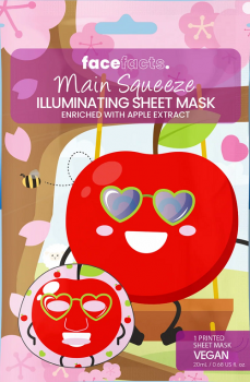 Facefacts Illuminating Printed Face Sheet Mask - Main Squeeze With Apple Extract