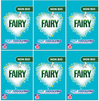 Fairy Non Bio Washing Powder 20 Wash (6x 1300g 120 Washes)