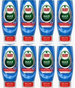 Fairy Max Power Antibac Washing Up Liquid (8x 640ml)