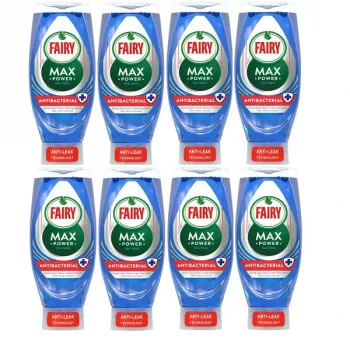 Fairy Max Power Antibac Washing Up Liquid (8x 640ml)