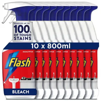 Flash Spray Bleach Eucalyptus Scent 10 x 800ml 