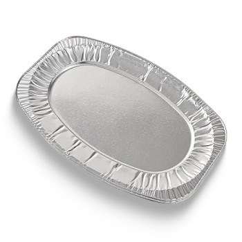 14" Aluminium Oval Foil Platters 2Pk 35cm