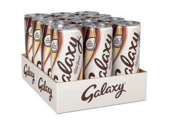 Galaxy Milkshake Drink Can, 250ml (Pack of 12) No Added Sugar