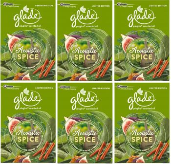 Glade Acoustic Spice Electric Plug in Refill - 6x 20ml