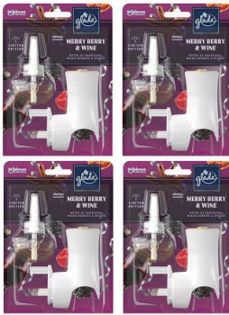Glade Merry Berry & Wine Complete Plug & Refill (4x 20mls)