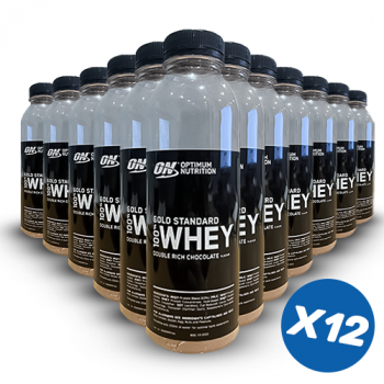 Optimum Nutrition Single Use Whey Protein Shakes Double Rich Chocolate (12 x Shakes)