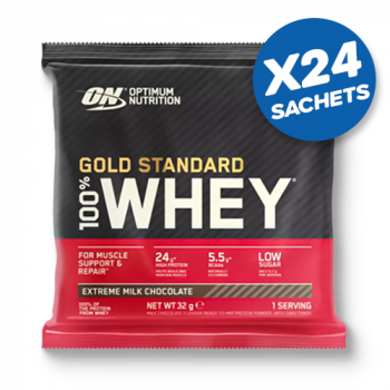 Optimum Nutrition Gold Standard Whey Extreme Milk Chocolate Protein Sachet (24 x 30g)