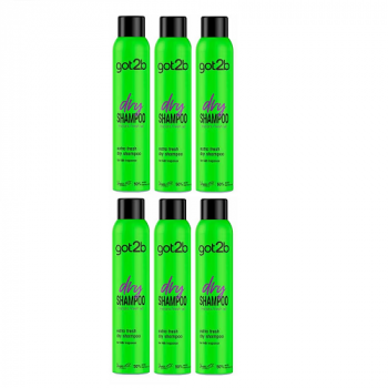 Got2b Dry Shampoo Extra Fresh 200ml (x6 Tins)