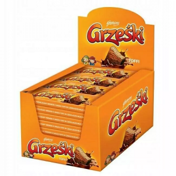  Grzeski Wafer Chocolate Bar Toffi Biscuit Full Case 36 x 36g