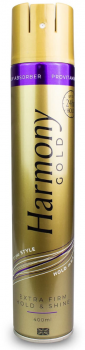 Harmony Gold Extra Firm Hold & Shine Hairspray For Hair - 400ml