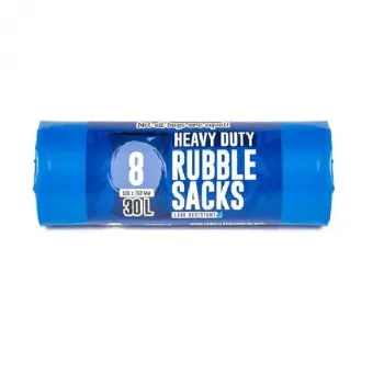Eco Bag 8 Heavy Duty Rubble Sacks 30L