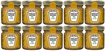 Heinz Coarse Grain Mustard Mini Jars 10x33g-33ml