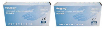 Hongray Powder Free Nitrile Gloves – Pack of 100 (Large) x2 Boxes
