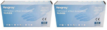 Hongray Powder Free Nitrile Gloves – Pack of 100 (Medium) x2 Boxes
