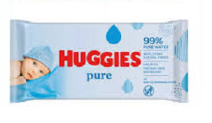 Huggies Pure Baby Wipes 72Pk