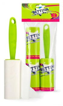 Bettina Lint Roller + Refills 12Mtr 72 Easy Peal Sheets Per Pack