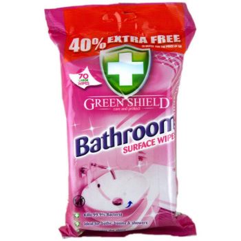 Green Shield Bathroom Surface Wipes 70 Large Wipes