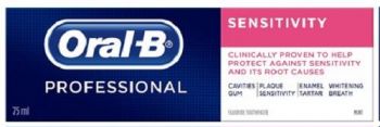 Oral-B Professional Sensitivity Toothpaste 75ml