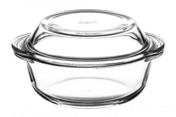 Royal Cuisine 2.5Ltr Round Glass Casserole With Cover
