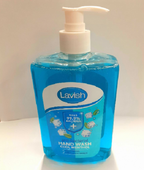 Lavish Anti-Bacterial Hand Wash Cool Menthol Kills 99.9% Bacteria 500ml
