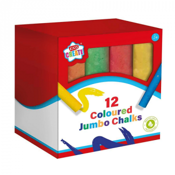 Kids Create Coloured Jumbo Chalks 12pack
