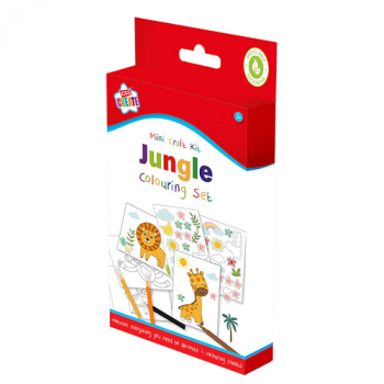 Kids Create Mini Craft Kit Jungle Colouring Set 3+