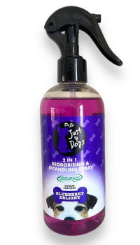 Just For Dogs 2in1 Deodorising & Detangling Spray - Blueberry Delight 300ml