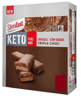 SlimFast Advanced Keto Diet Fuel Bar Triple Choc 12x 46g