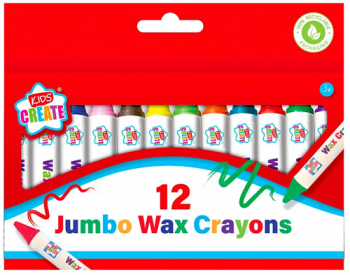 Kids Create Jumbo Wax Crayons - 12pk