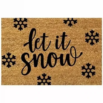 Home & Garden Let It Snow Coir Door Mat Size: 40cm x 60cm