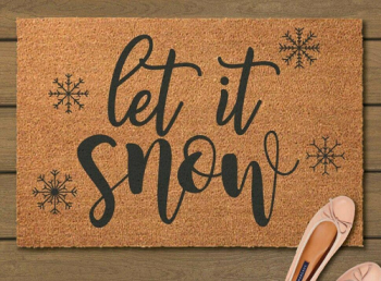 Home & Garden Let It Snow Coir Door Mat Size: 40cm x 60cm