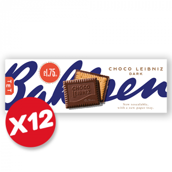 Bahlsen Choco Leibniz Dark Chocolate Biscuits (12x 111g)