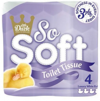 Little Duck So Soft Classic Comfort 3 Ply Toilet Rolls 4 Pack