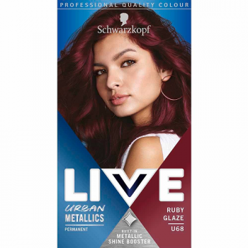 Schwarzkopf LIVE Urban Metallics Red Hair Dye Ruby Glaze U68