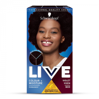 Schwarzkopf Live Colour + Moisture Permanent Hair Dye - Violet Vixen M09