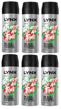 Lynx Africa Antiperspirant Deodorant Spray (6 x 150ml)
