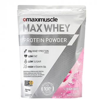 Maximuscle Max Whey Protein Powder Strawberry 16 Serves 480g 